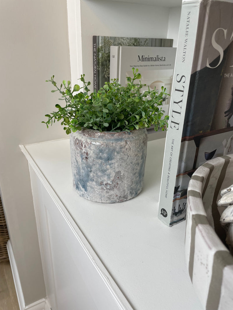 Withington Speckled Grey blue neutral Chunky Plant Pot