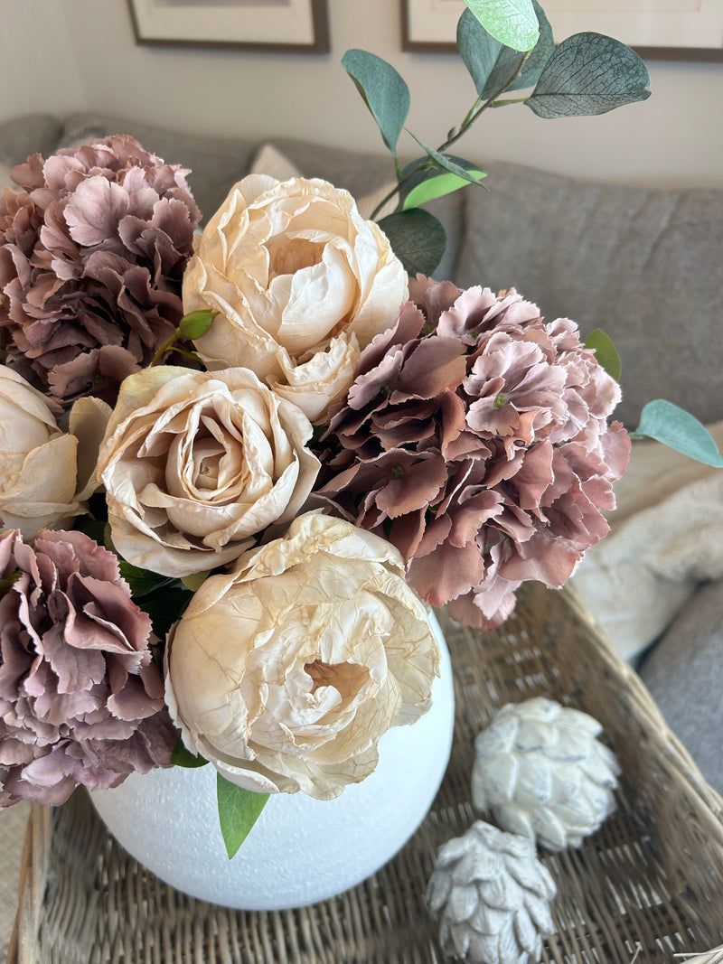 Vintage Mauve Ruffle Hydrangea