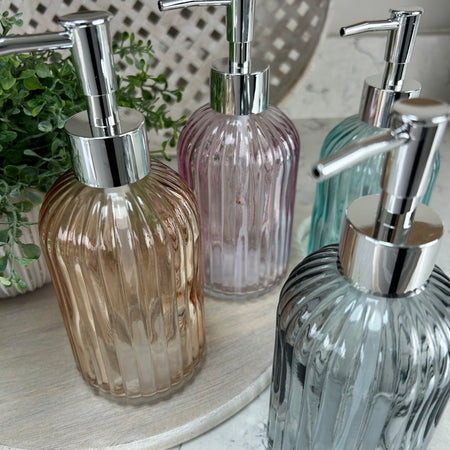 Glass soap dispenser 4 colours