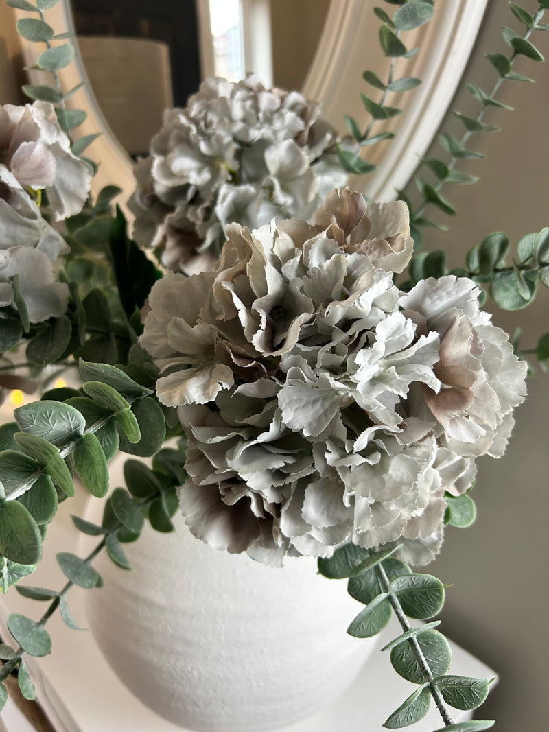 Grey French hydrangeas stem 56cm