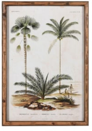 Palm print with bamboo frame 4 styles