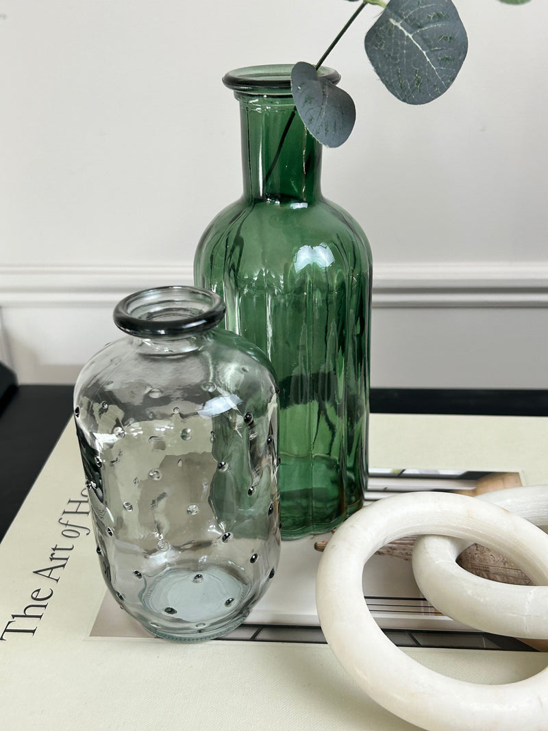 Sorrento pale green bottle vase, two sizes