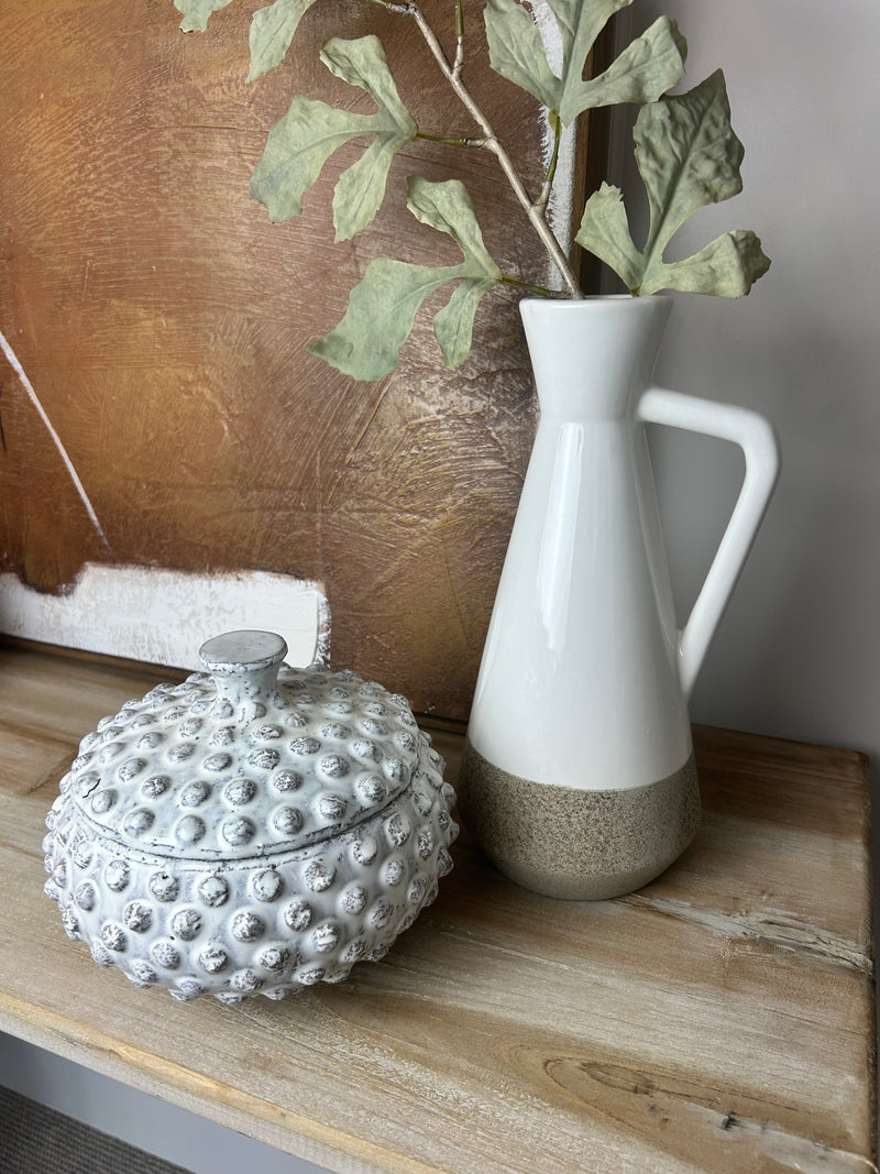 Two tone textured shaped jug