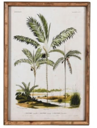 Palm print with bamboo frame 4 styles