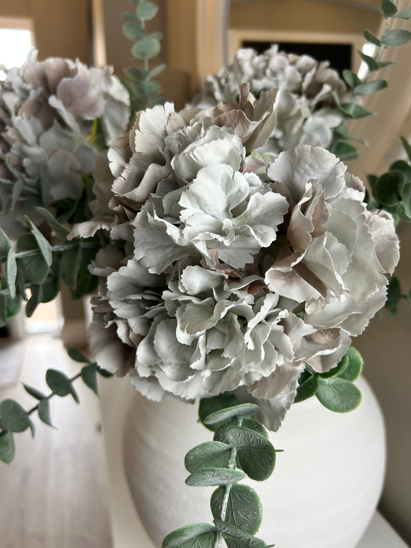 Grey French hydrangeas stem 56cm