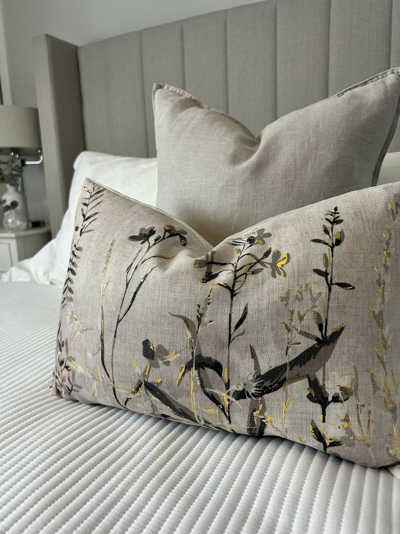 Wildflower floral oblong cushion