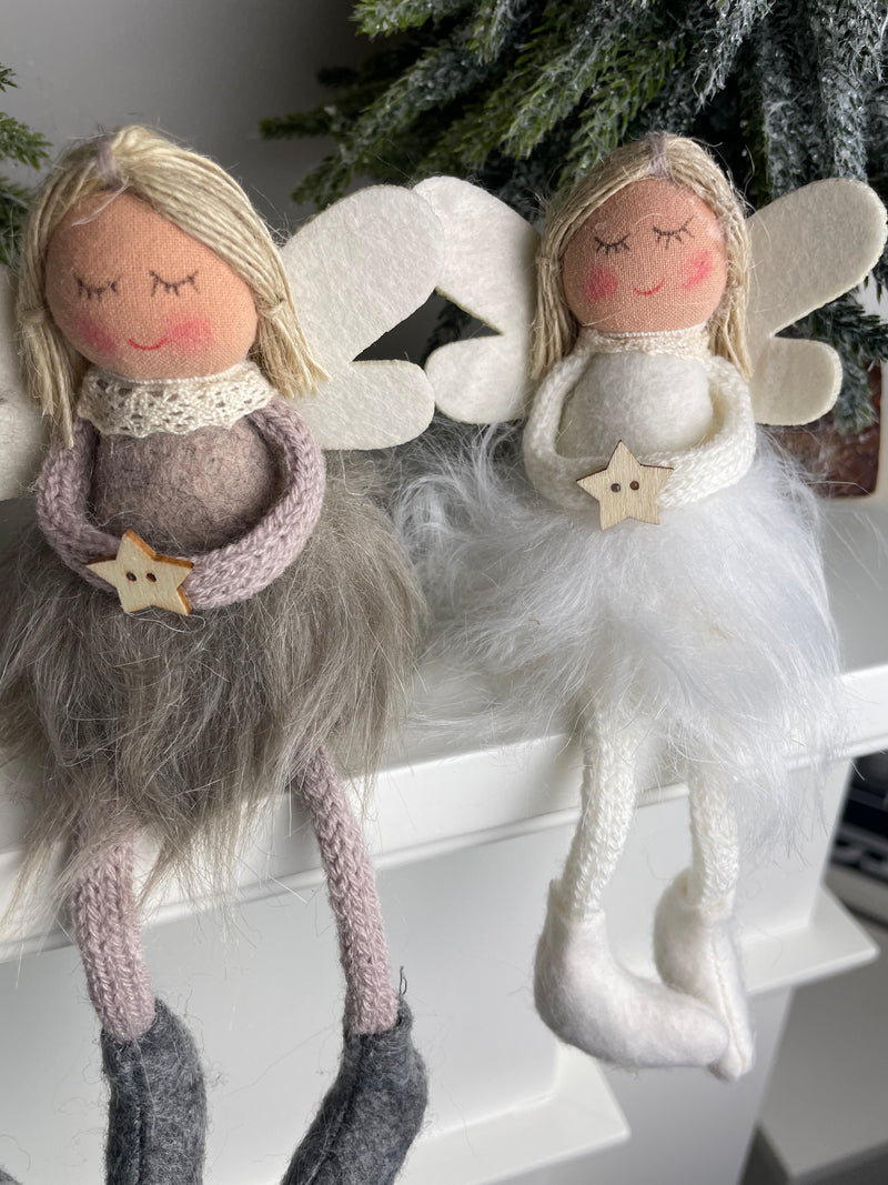 Fabric sitting angels 3 colours