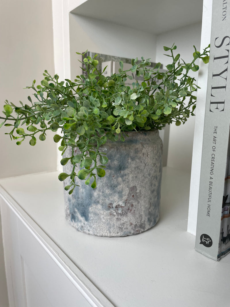 Withington Speckled Grey blue neutral Chunky Plant Pot