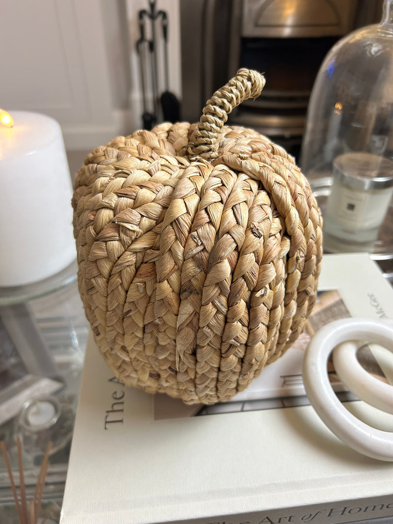 Natural woven large pumpkin