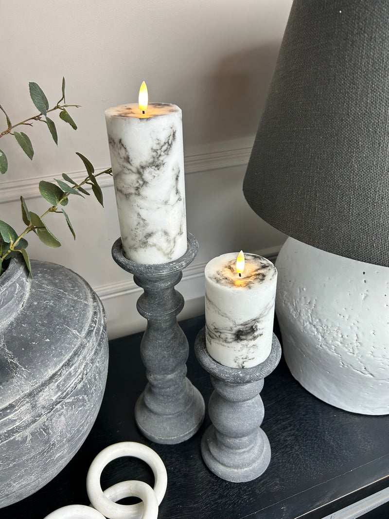 Luxe LED marble candle 3 sizes