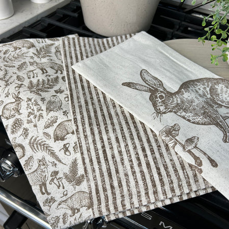 Woodland set of 3 tea towels