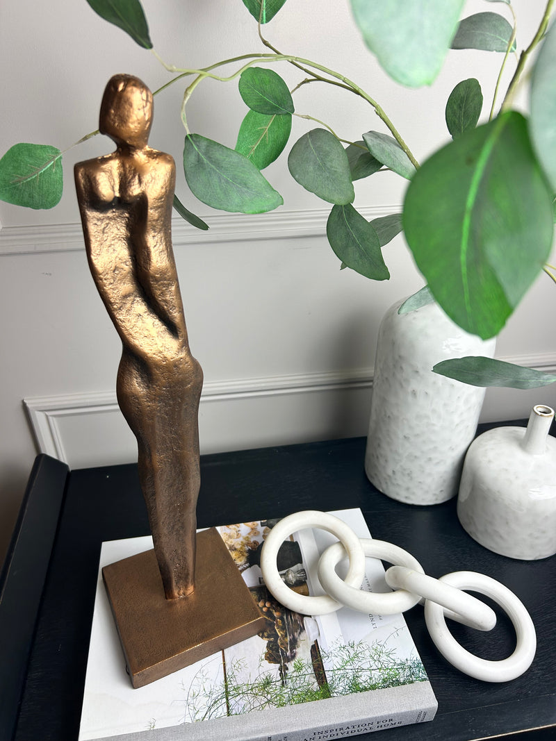 Tall bronze body sculpture statue 45cm