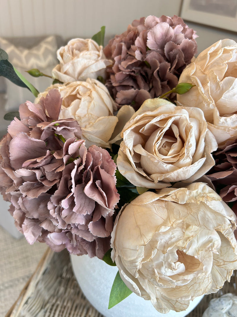 Vintage Mauve Ruffle Hydrangea