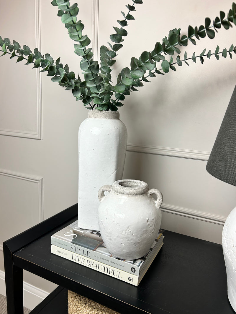 Off White Column Tall Vase