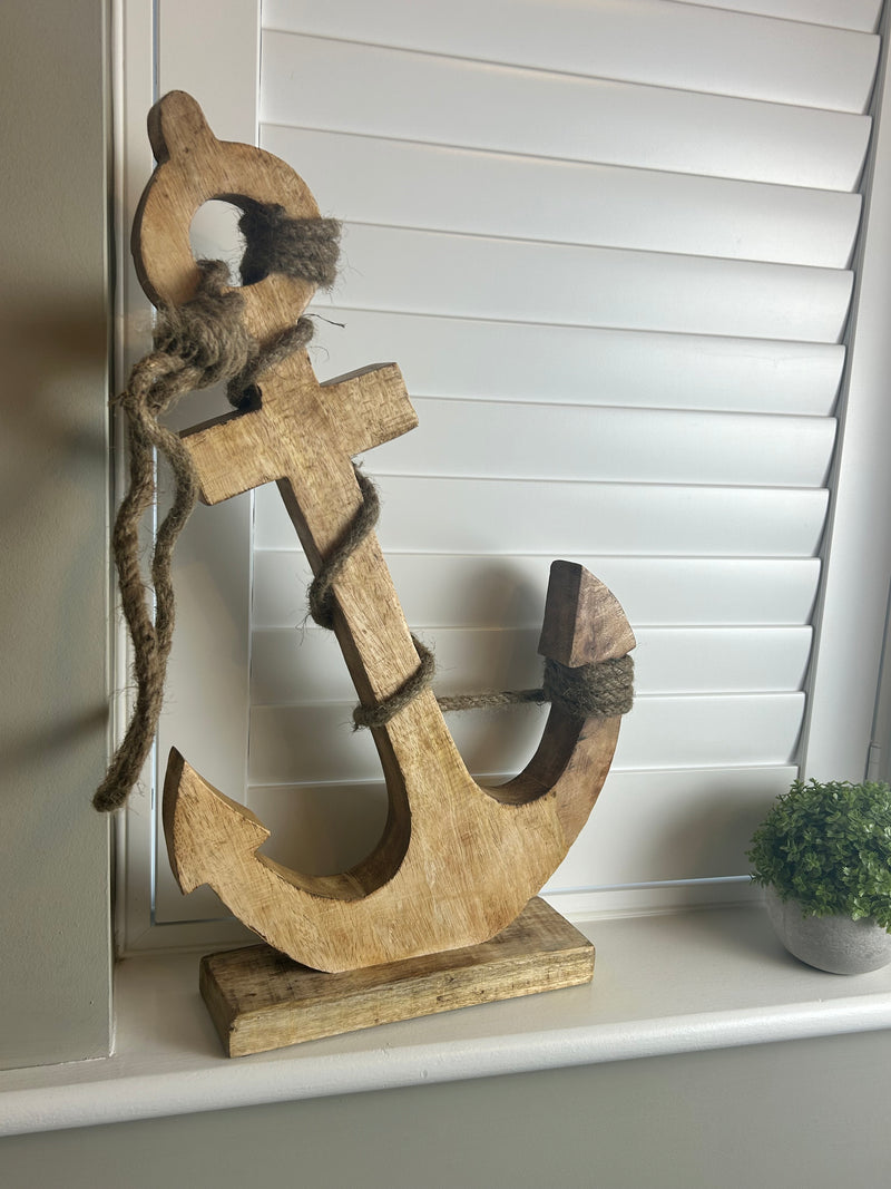 Large mango wood anchor 51cm