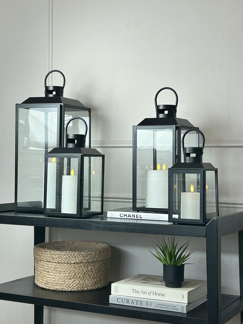 Black metal lanterns 4 sizes