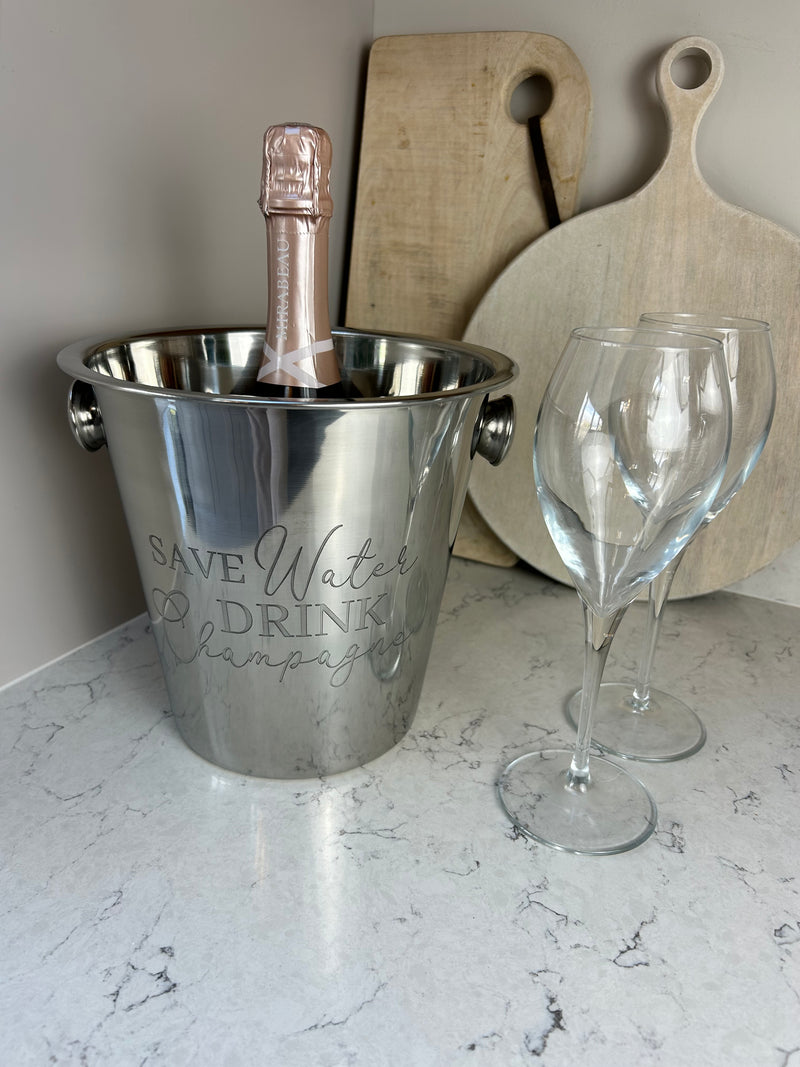 Chrome metal wine champagne cooler Ice bucket