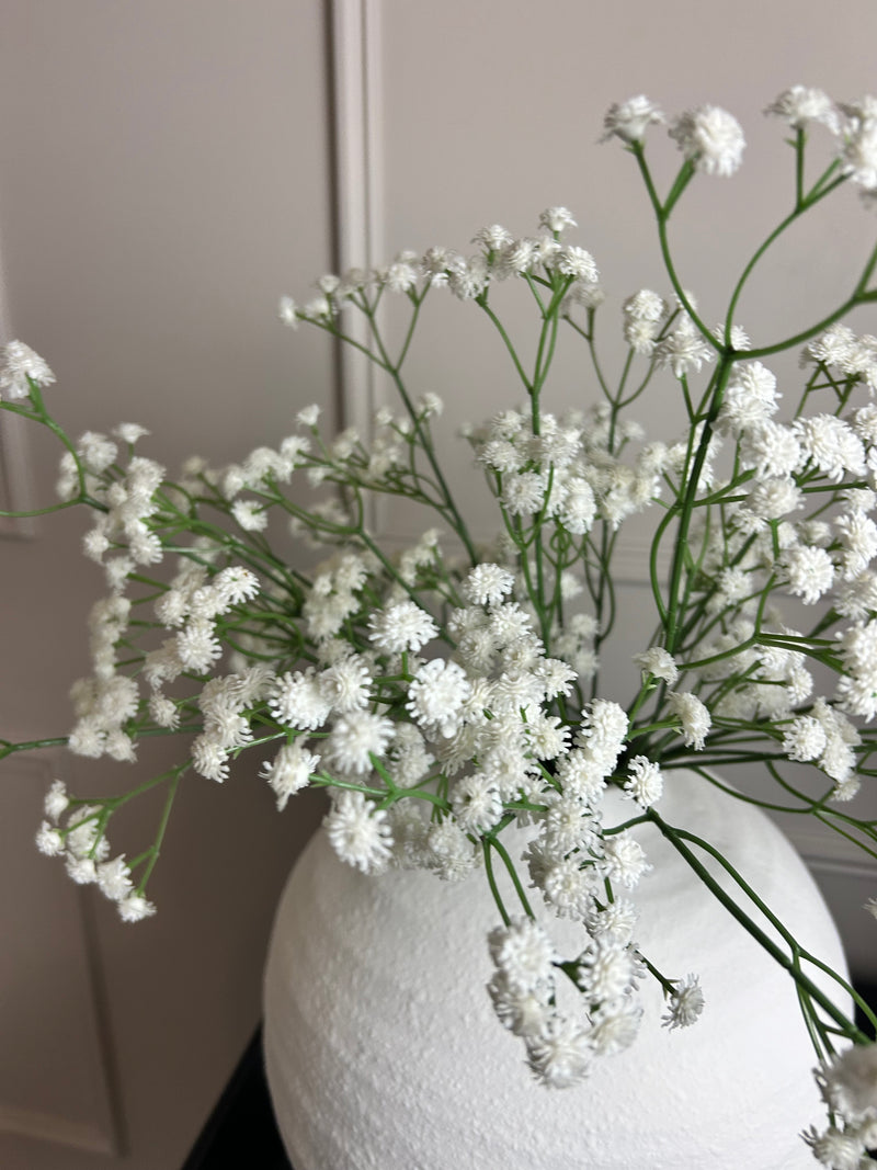 Fluffy real feel White Gypsophila Single Stem