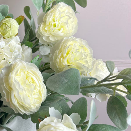 Cream ranunculus stem spray 50cm