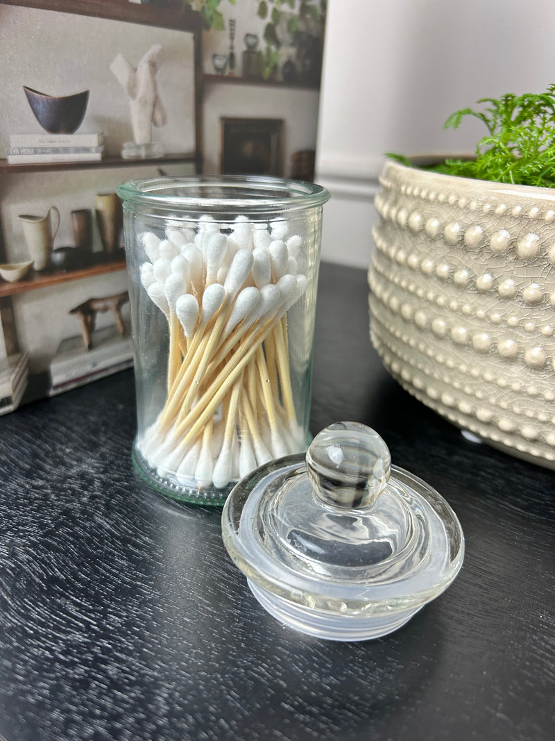 Cotton Buds In Glass Jar, 50pk