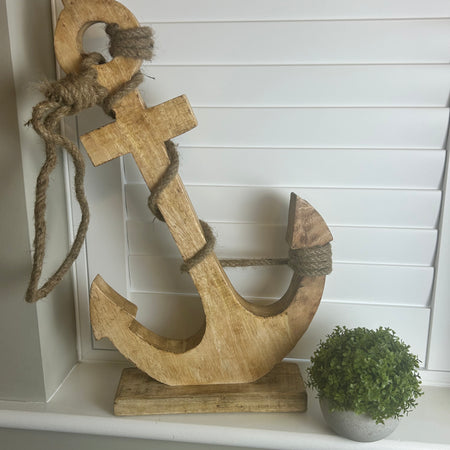 Large mango wood anchor 51cm