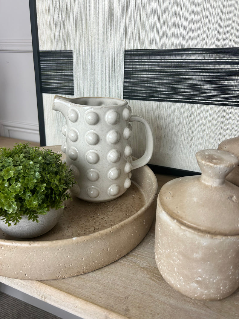 Two tone textured shaped jug