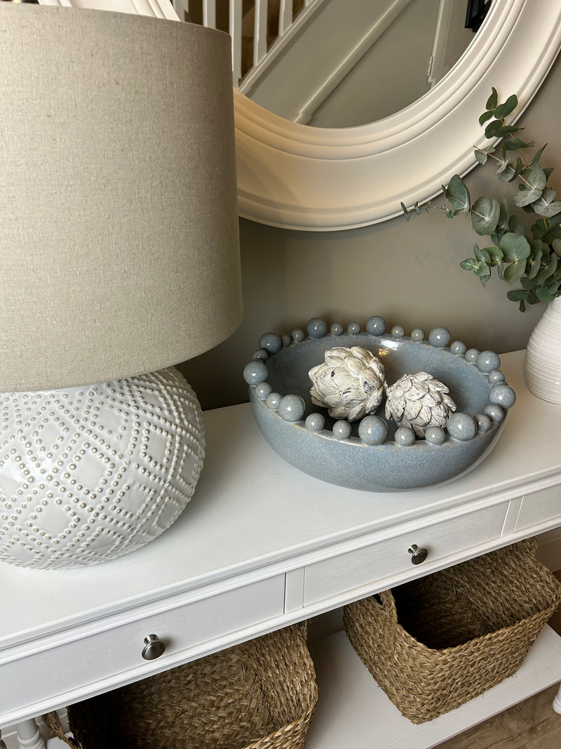 Soft china chambray blue large bobble bowl