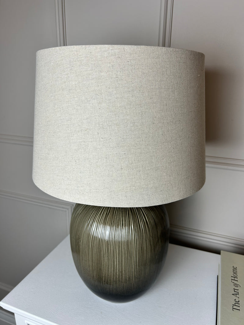 Black brown Textured Ceramic Table Lamp