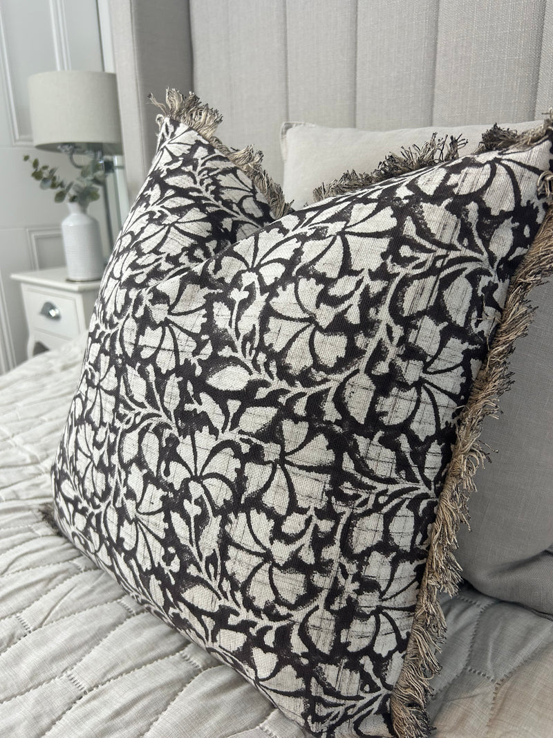 Taupe champagne textured Bingham cushion 45cm