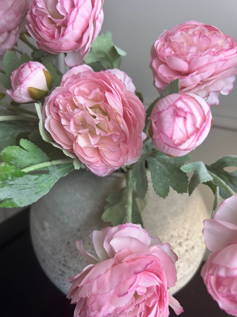 Soft pink ranunculus stem spray 50cm