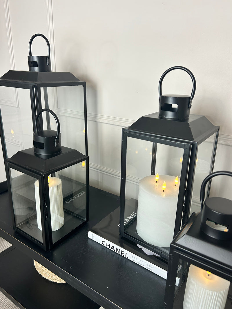 Black metal lanterns 4 sizes