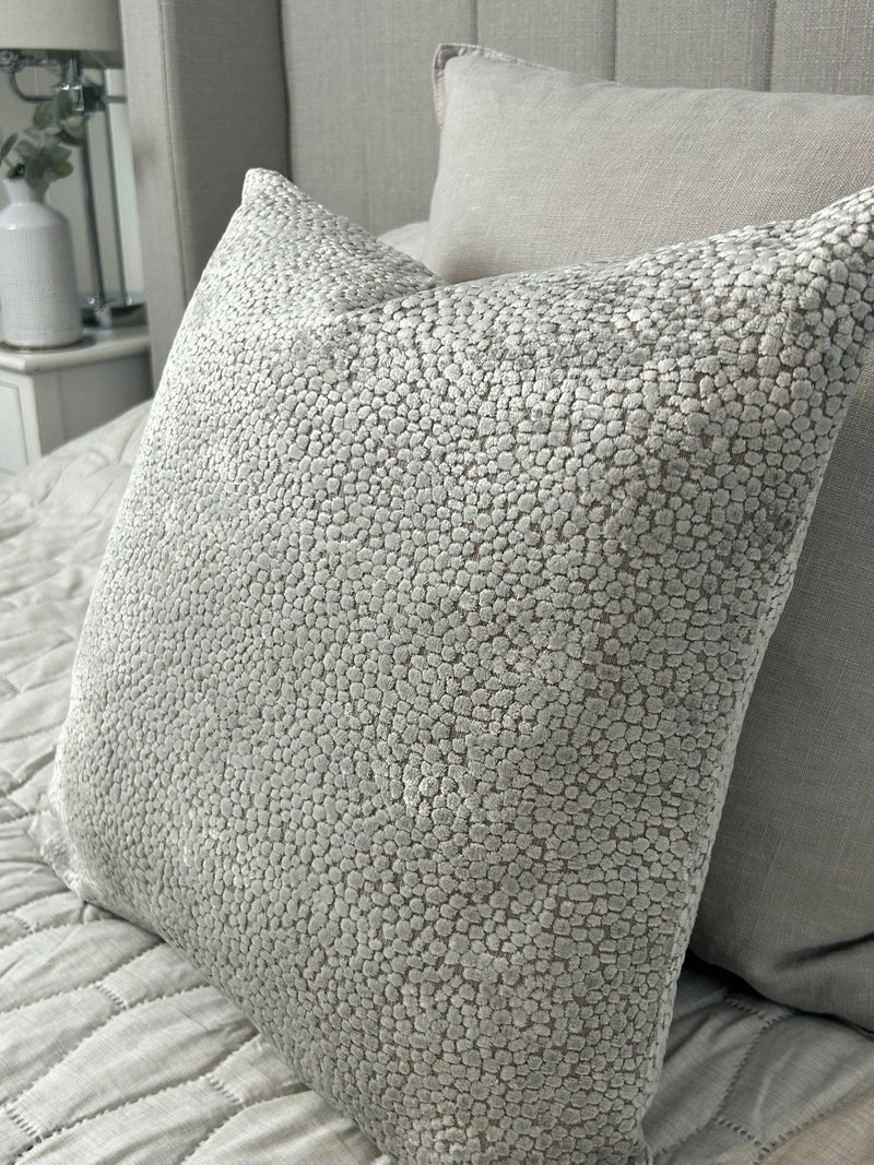 Taupe champagne textured Bingham cushion 45cm