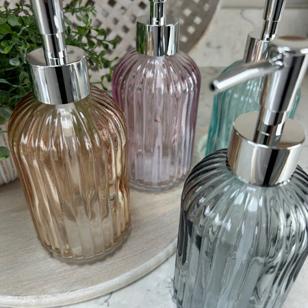 Glass soap dispenser 4 colours