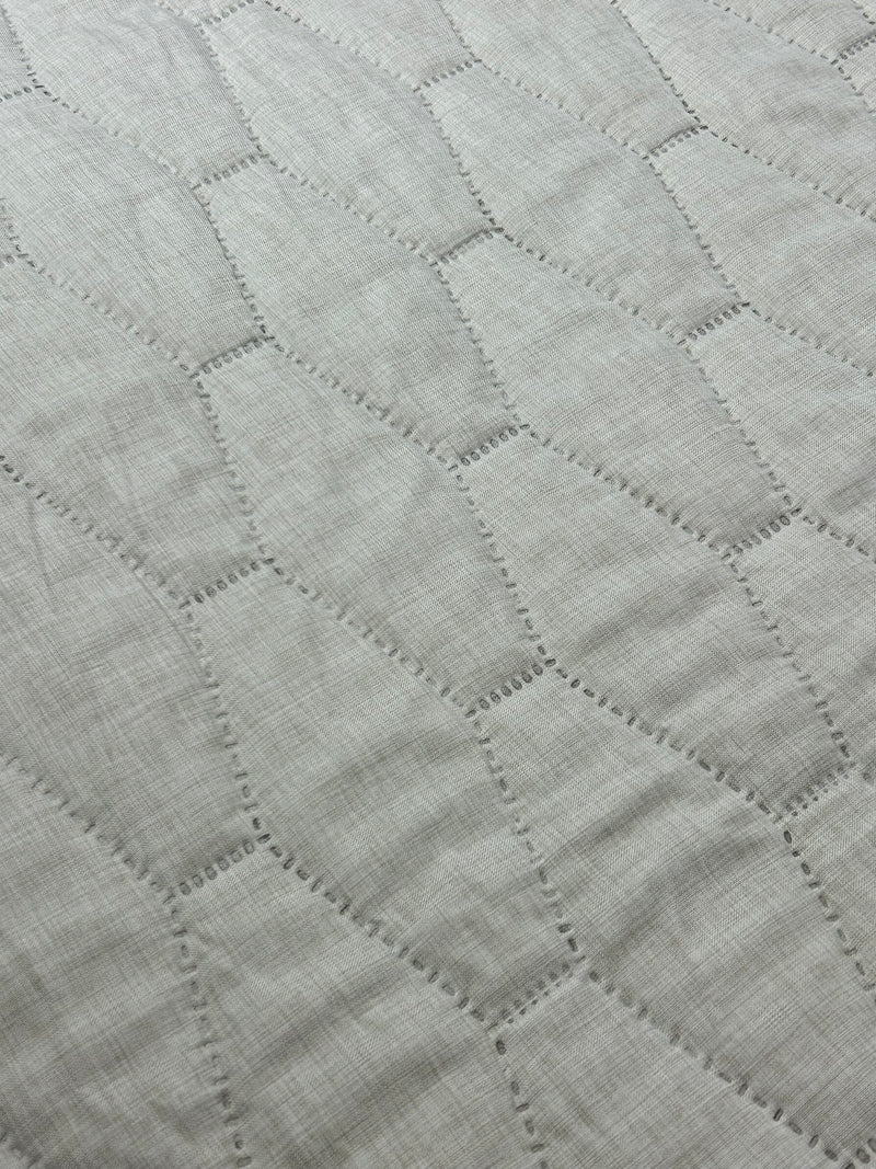 Linen look natural bedspread quilt 200x230cm