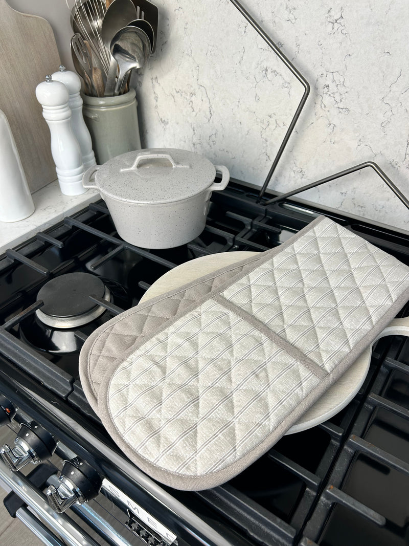 Stripe oven glove double and single