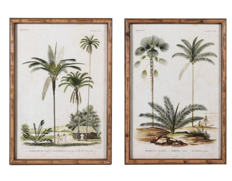 Palm print with bamboo frame 4 styles