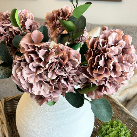 Vintage Mauve Ruffle Hydrangea