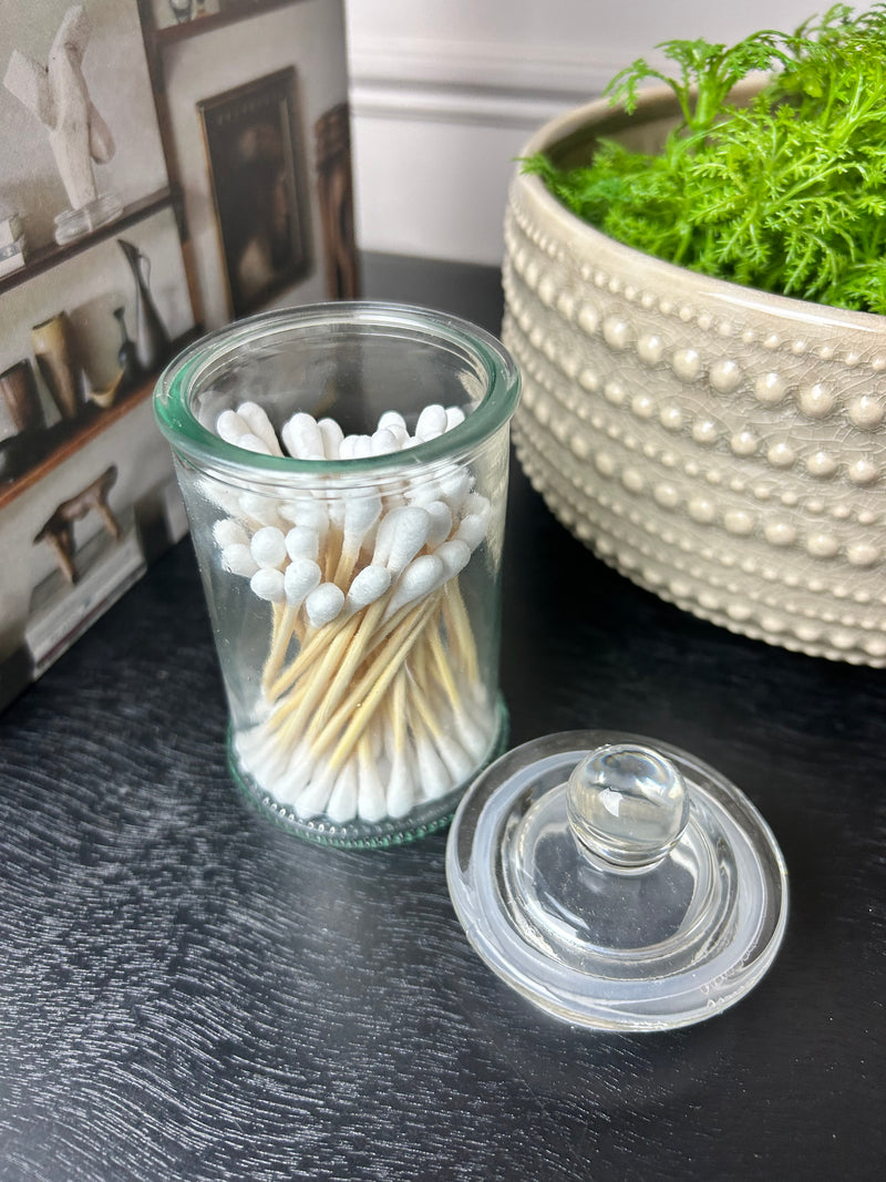 Cotton Buds In Glass Jar, 50pk