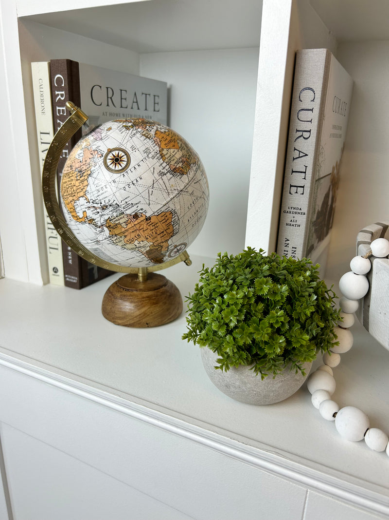 Wooden globe 2 colours 2 sizes