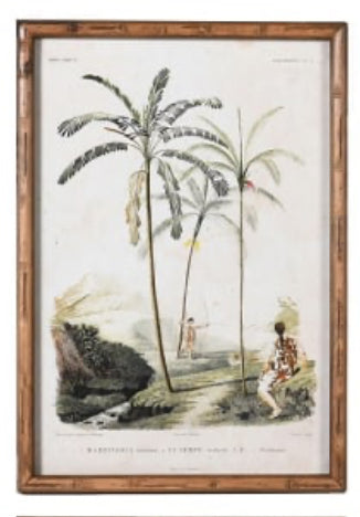 Palm print with bamboo frame 4 styles