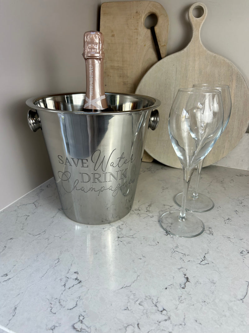 Chrome metal wine champagne cooler Ice bucket