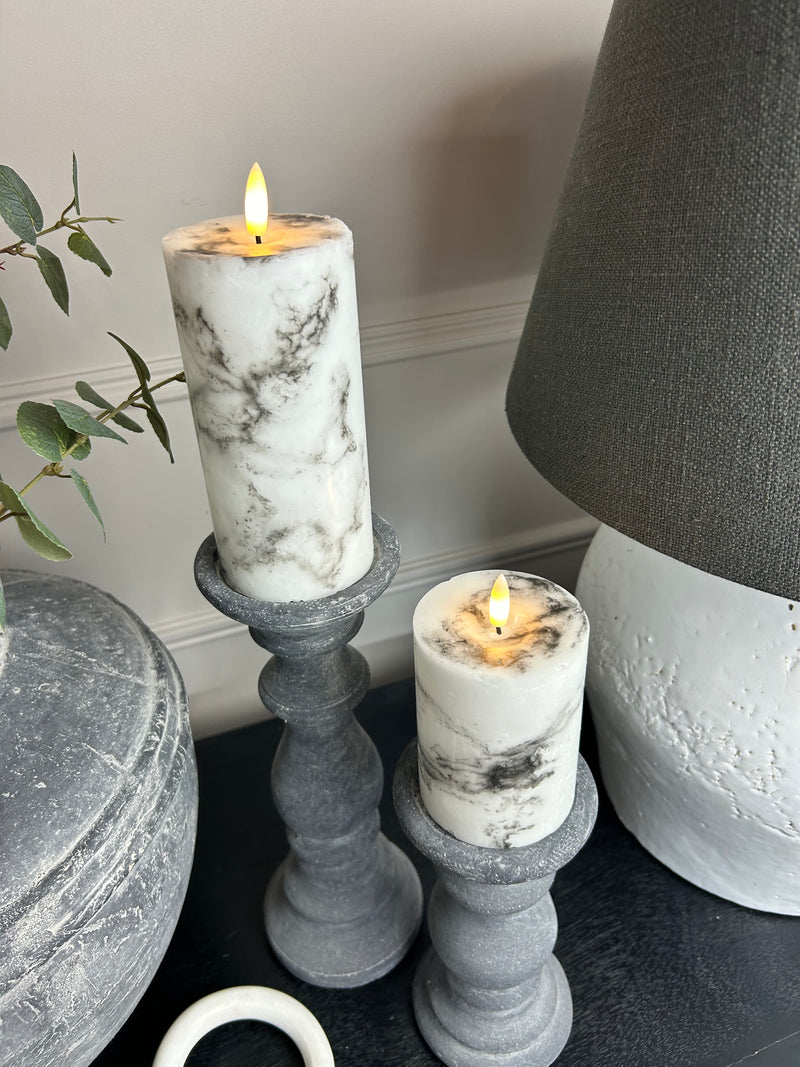 Luxe LED marble candle 3 sizes