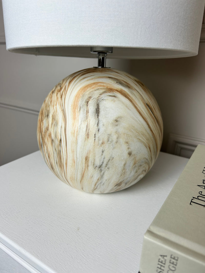 Brown bronze marble Stone Effect Ceramic Lamp