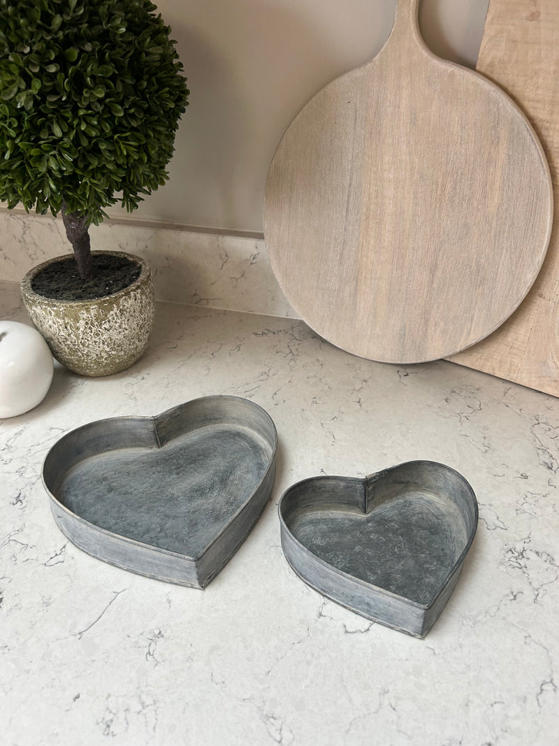 Metal Heart Tray 3 Sizes