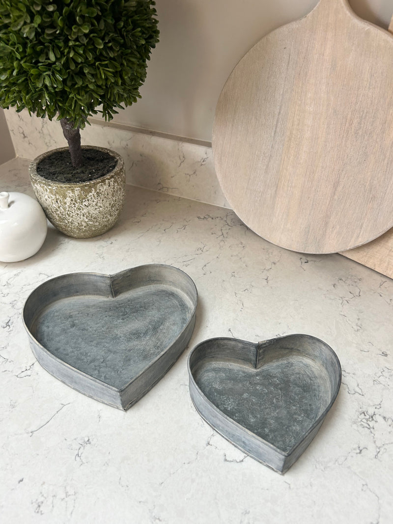 Metal Heart Tray 3 Sizes