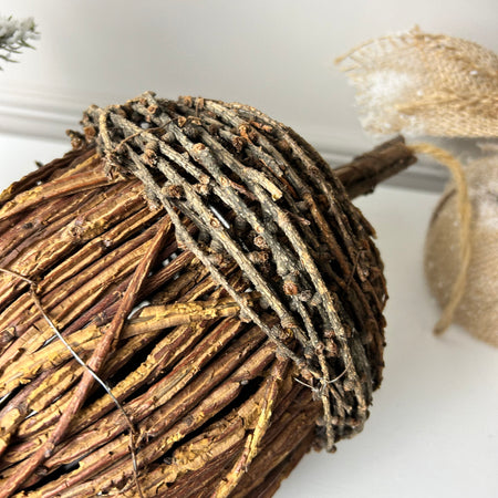 Large rattan woven acorn