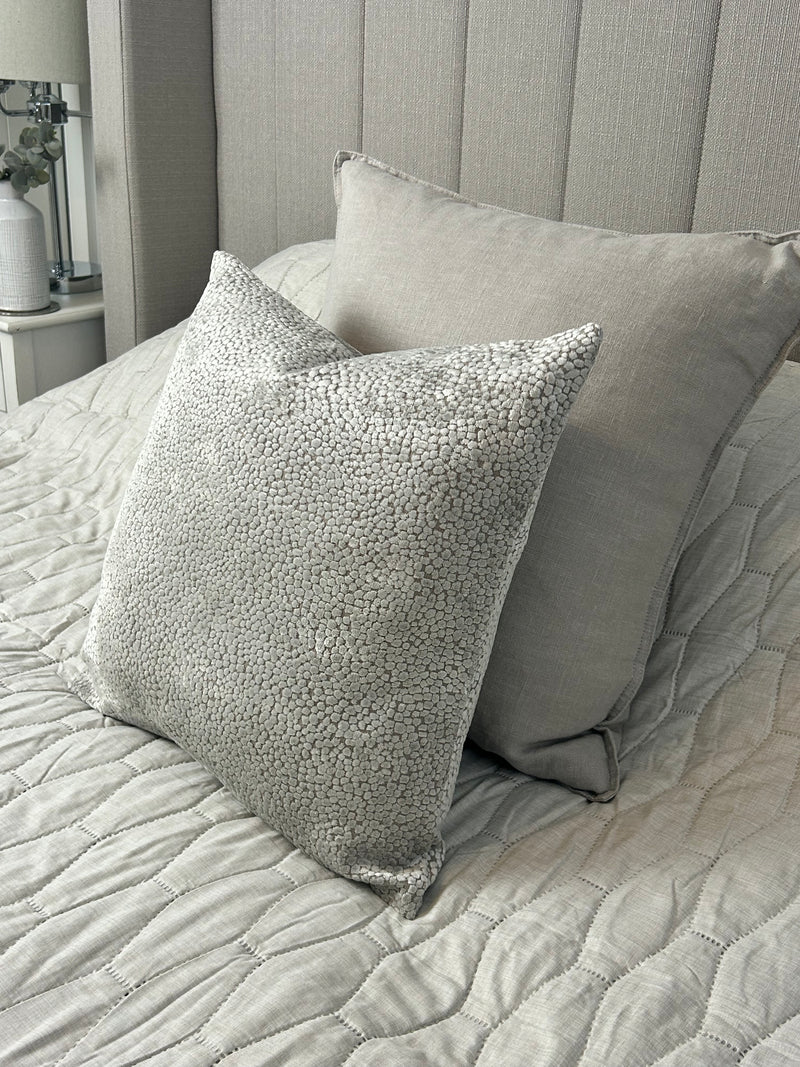 Taupe champagne textured Bingham cushion 45cm