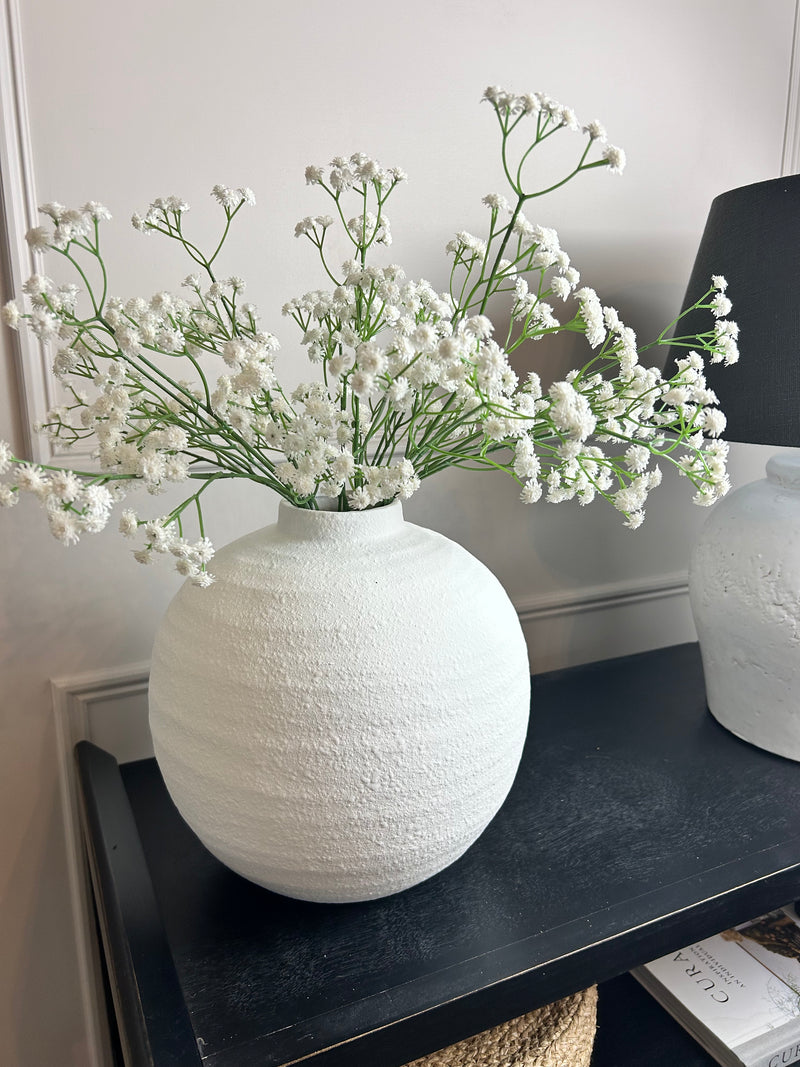 Fluffy real feel White Gypsophila Single Stem