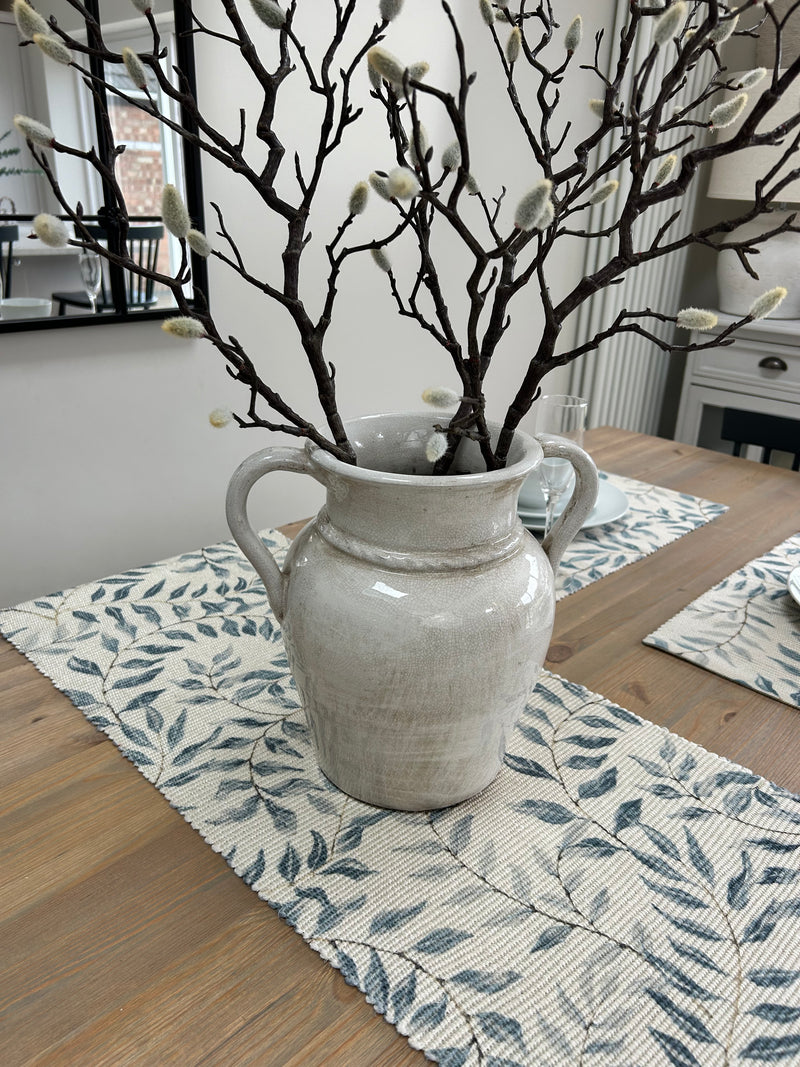 Natural Eucalyptus Print Table Runner two sizes 180cm and 230cm