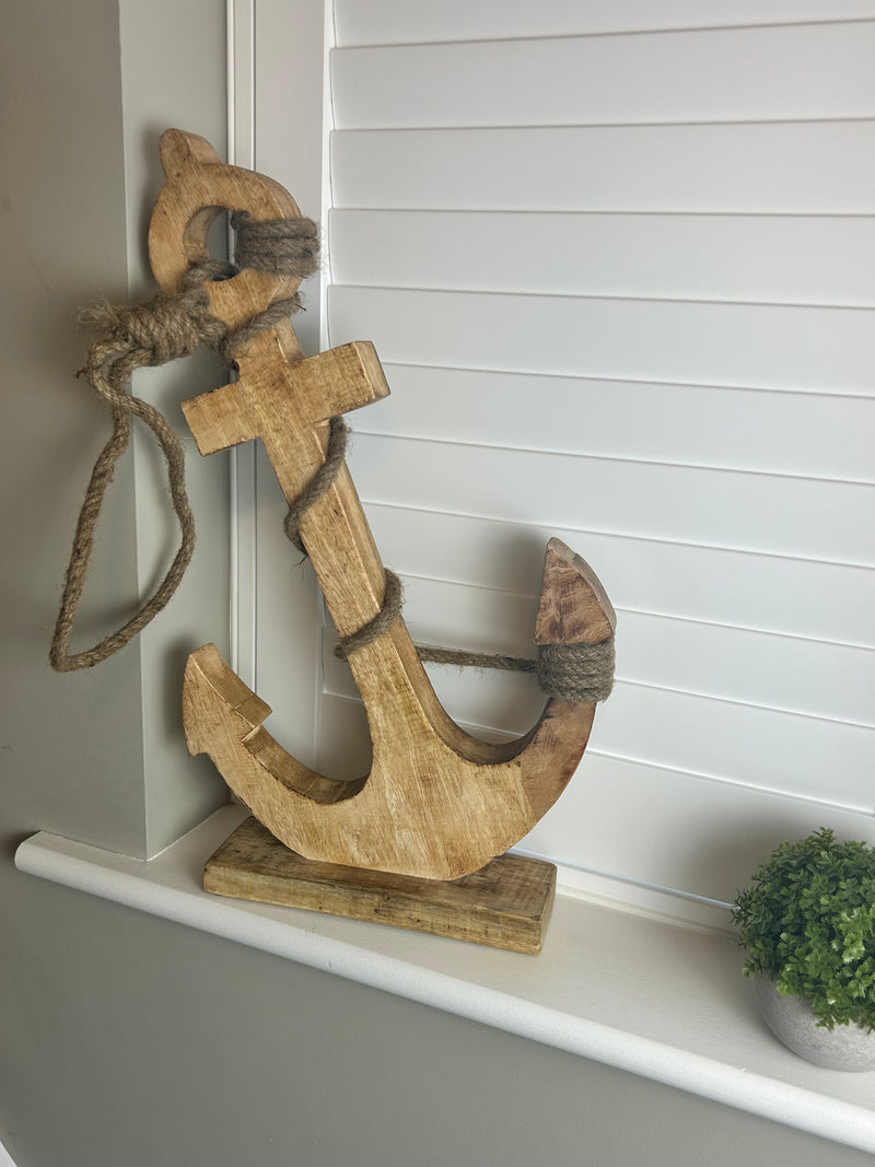 Large mango wood anchor 51cm